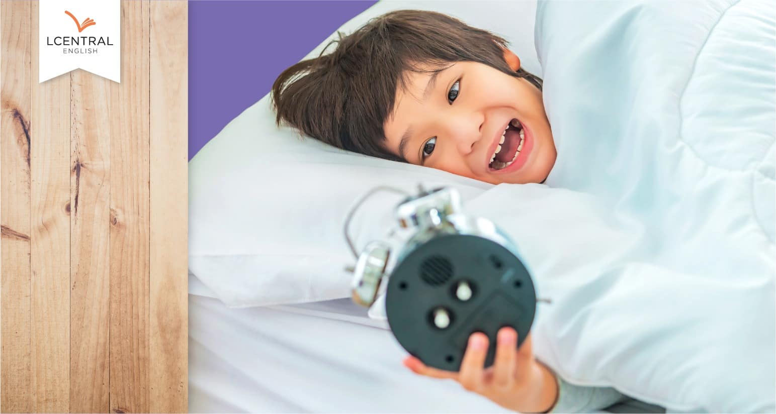 The children waking up and going to bed on time