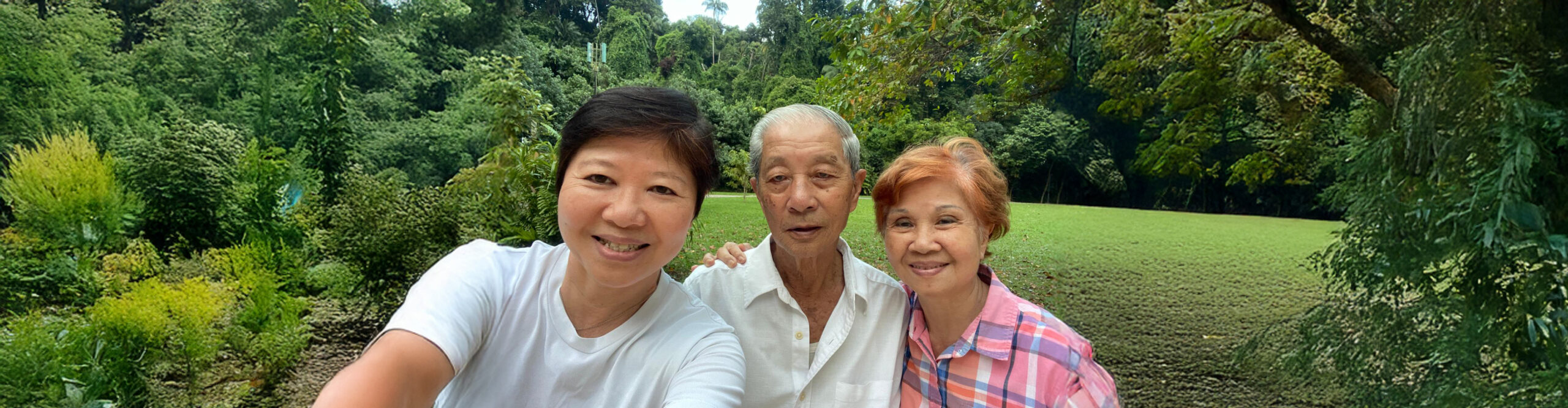 Family of Hiap Giap Noodle Manufacturers’ founder Nah Chin Koon (Lau Lau Ban) with his wife and daughter, symbolising resilience, love, and the kampung-era legacy of handmade noodles in Singapore
